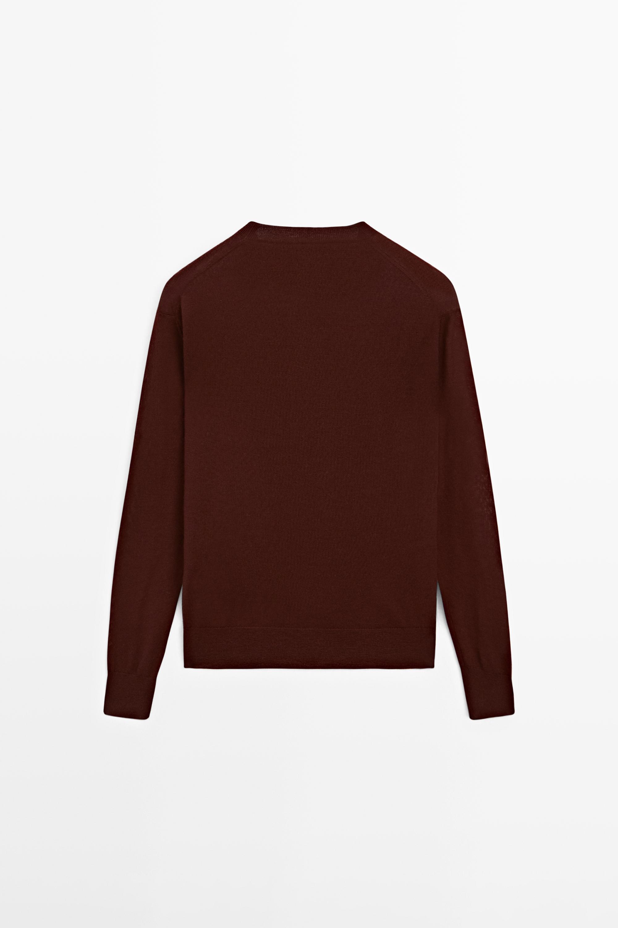 Pull en maille fine 100 % laine à col rond